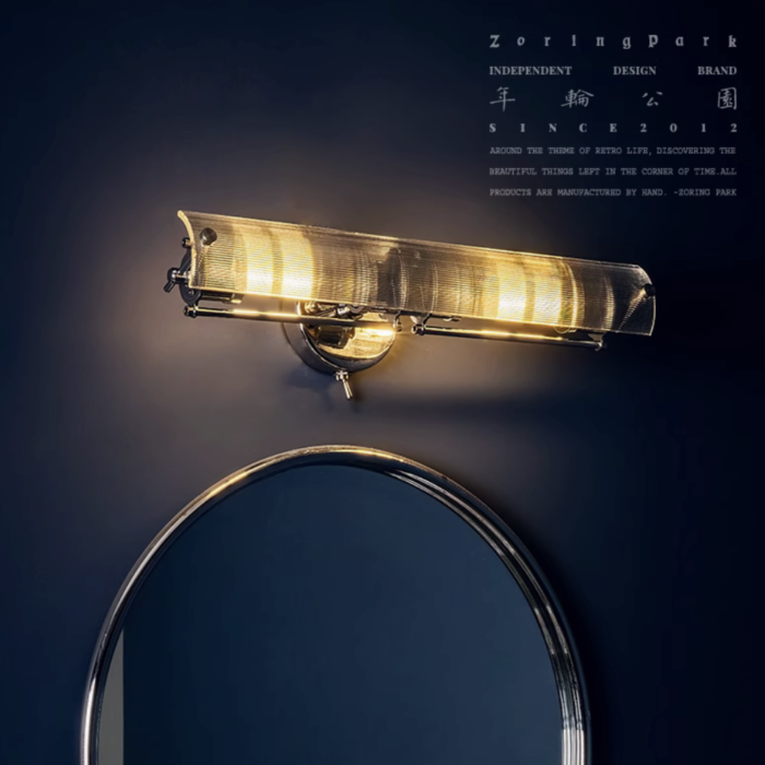 ZORING PARK Original Design Dual-Head Wall Lamp with Adjustable Glass Lampshades for Ambient Lighting